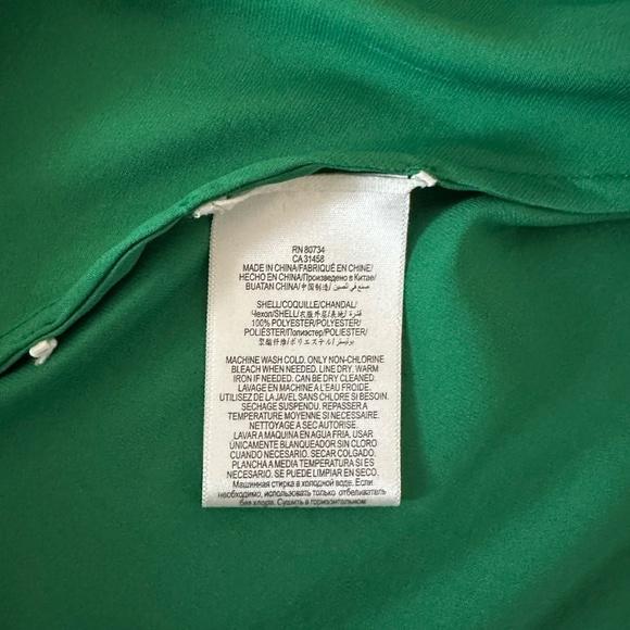 BCBG Max Azria Midi Silk Style Flowy Dress in Green (Size XS) - Picture 8 of 9